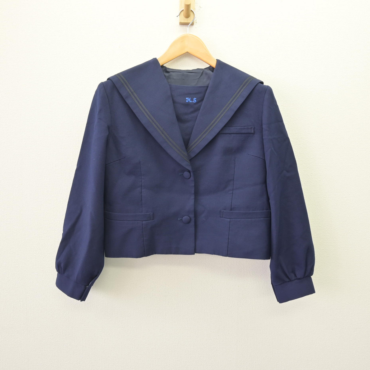 【中古】兵庫県 北摂三田高等学校 女子制服 4点 (ニット・セーラー服・ジャンパースカート) sf120077