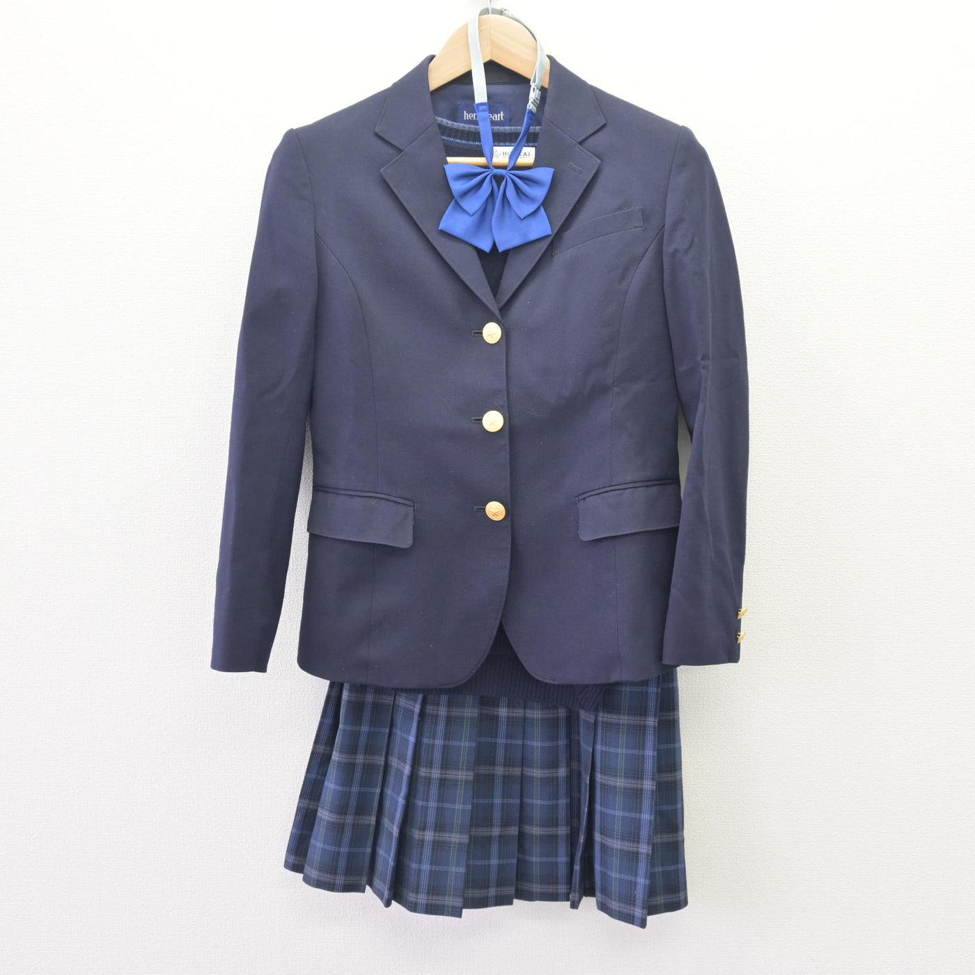 【中古】北海道 北海高等学校 女子制服 4点 (ブレザー・ニット・スカート) sf120101