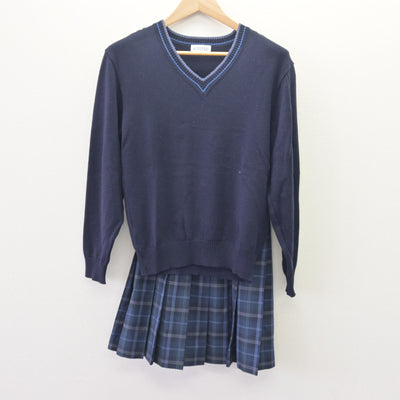 【中古】北海道 北海高等学校 女子制服 4点 (ブレザー・ニット・スカート) sf120101