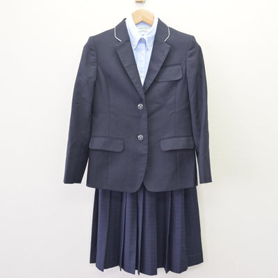 【中古】福岡県 友泉中学校 女子制服 3点 (ブレザー・シャツ・スカート) sf120104