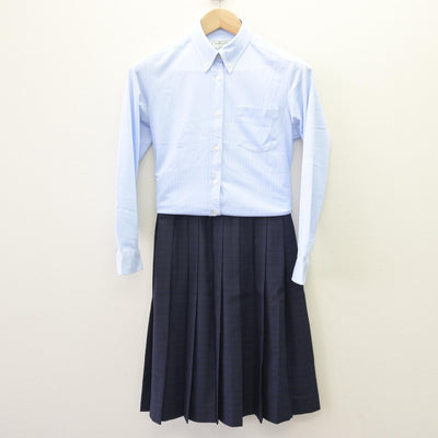 【中古】福岡県 友泉中学校 女子制服 3点 (ブレザー・シャツ・スカート) sf120104
