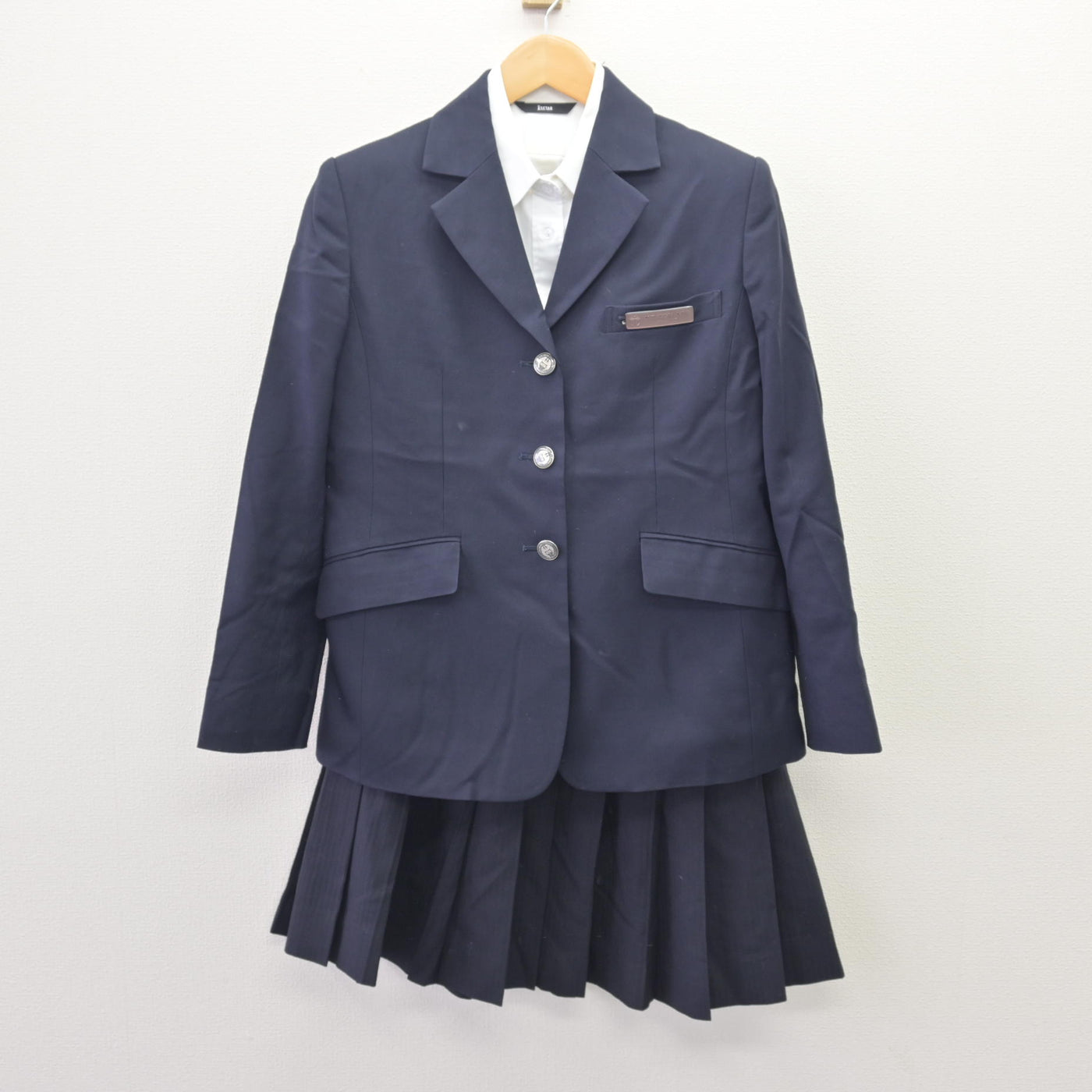 【中古】東京都 下北沢成徳高等学校 女子制服 4点 (ブレザー・シャツ・スカート) sf120108
