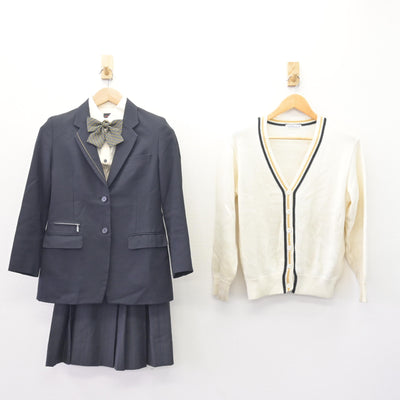 【中古】北海道 北星学園大学附属高等学校 女子制服 5点 (ブレザー・ニット・シャツ・スカート) sf120130