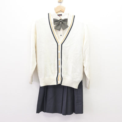 【中古】北海道 北星学園大学附属高等学校 女子制服 5点 (ブレザー・ニット・シャツ・スカート) sf120130