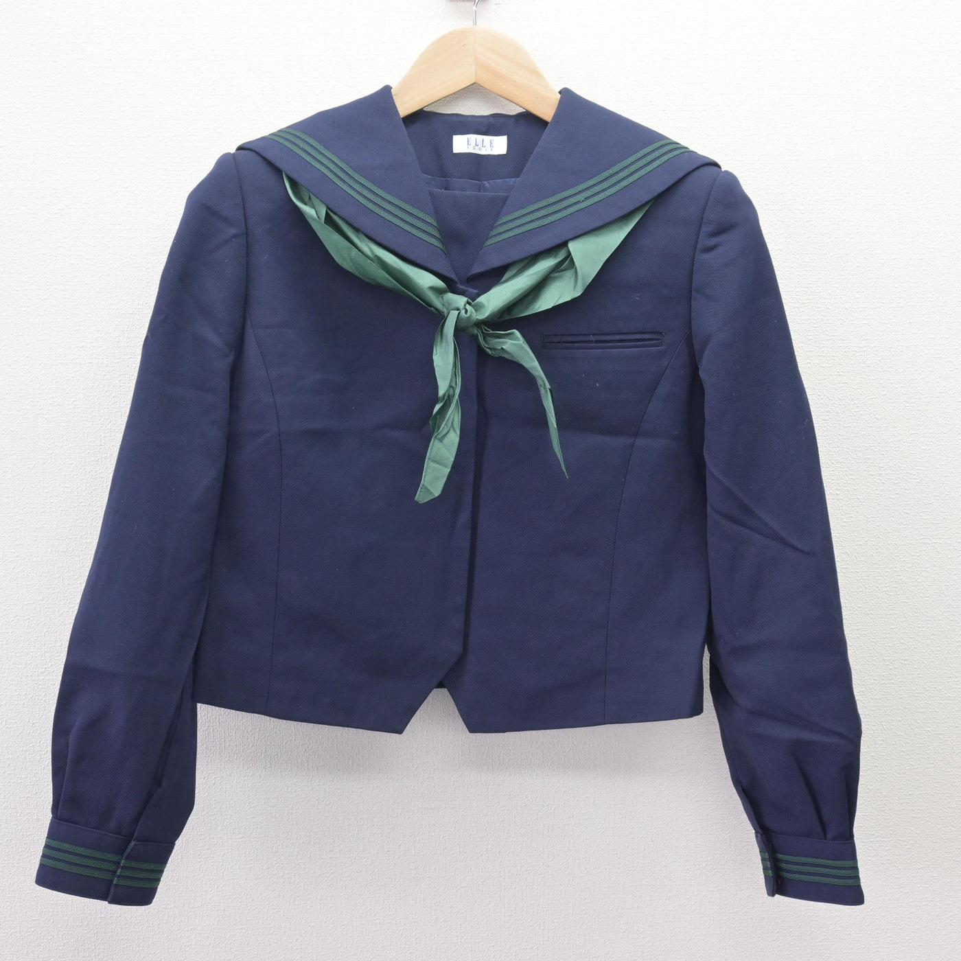 【中古】石川県 金沢大学附属高等学校 女子制服 4点 (セーラー服・スカート) sf120132