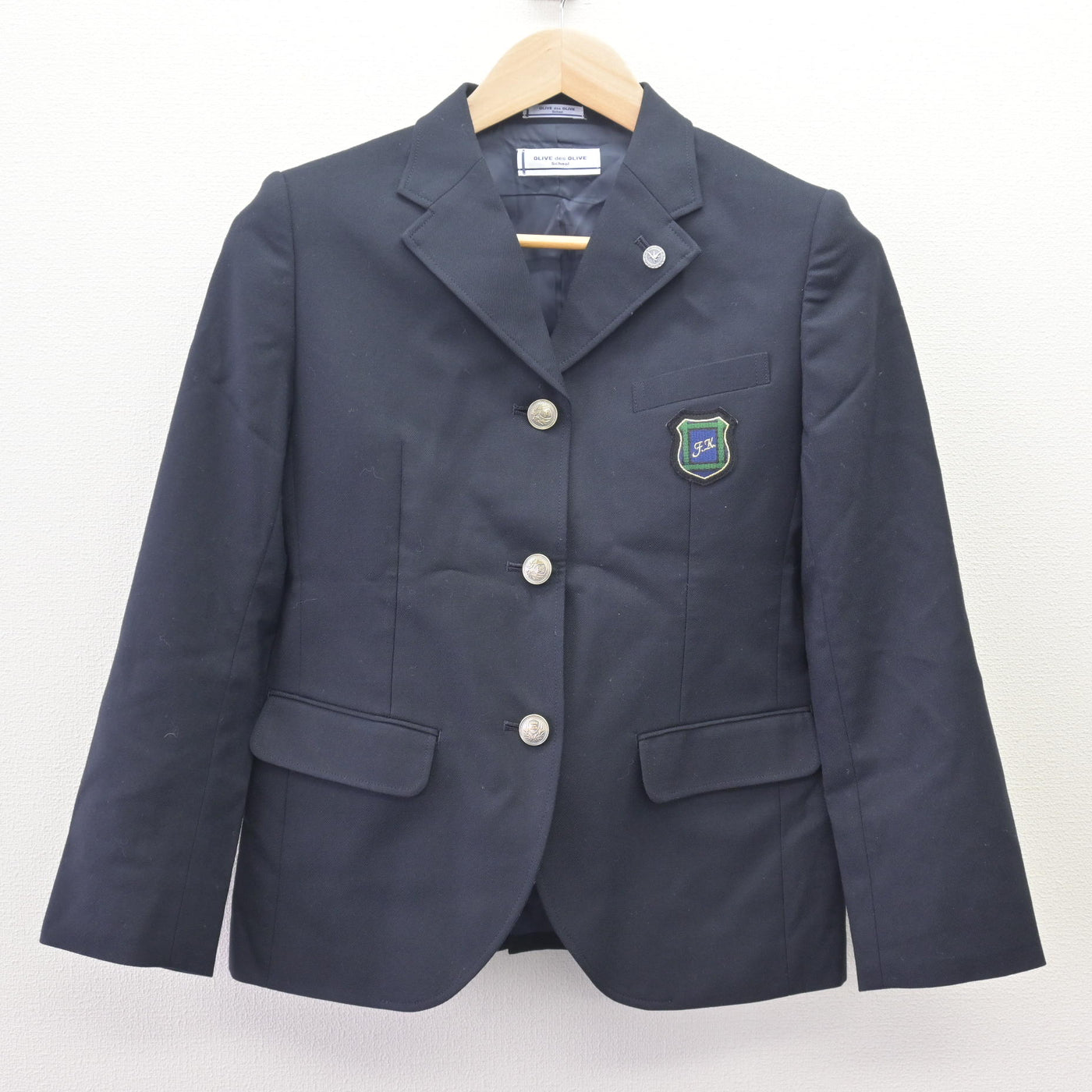 【中古】福岡県 福岡講倫館高等学校 女子制服 4点 (ブレザー・スカート) sf120134