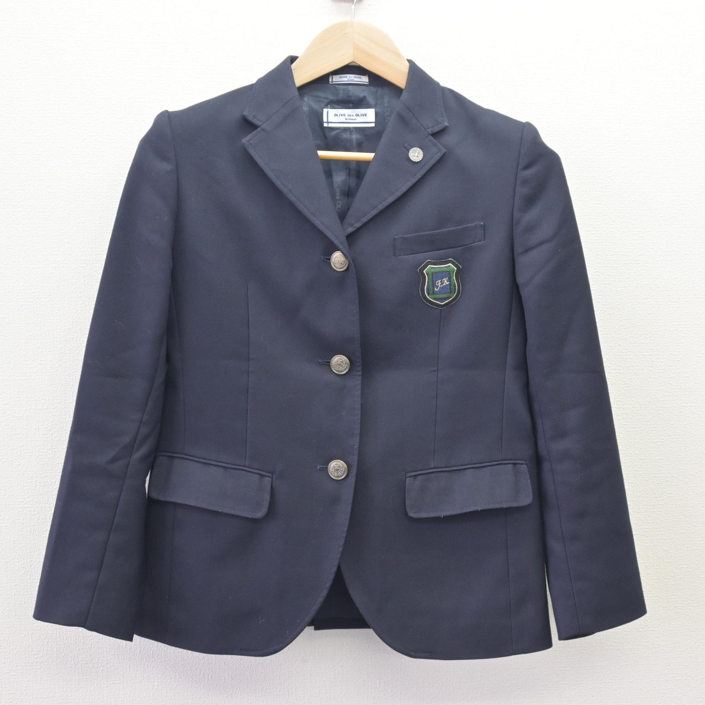 【中古】福岡県 福岡講倫館高等学校 女子制服 4点 (ブレザー・スカート) sf120135