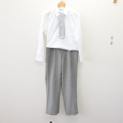 【中古】静岡県 藤枝明誠中学校・高等学校 男子制服 5点 (ブレザー・シャツ・ズボン) sf120141