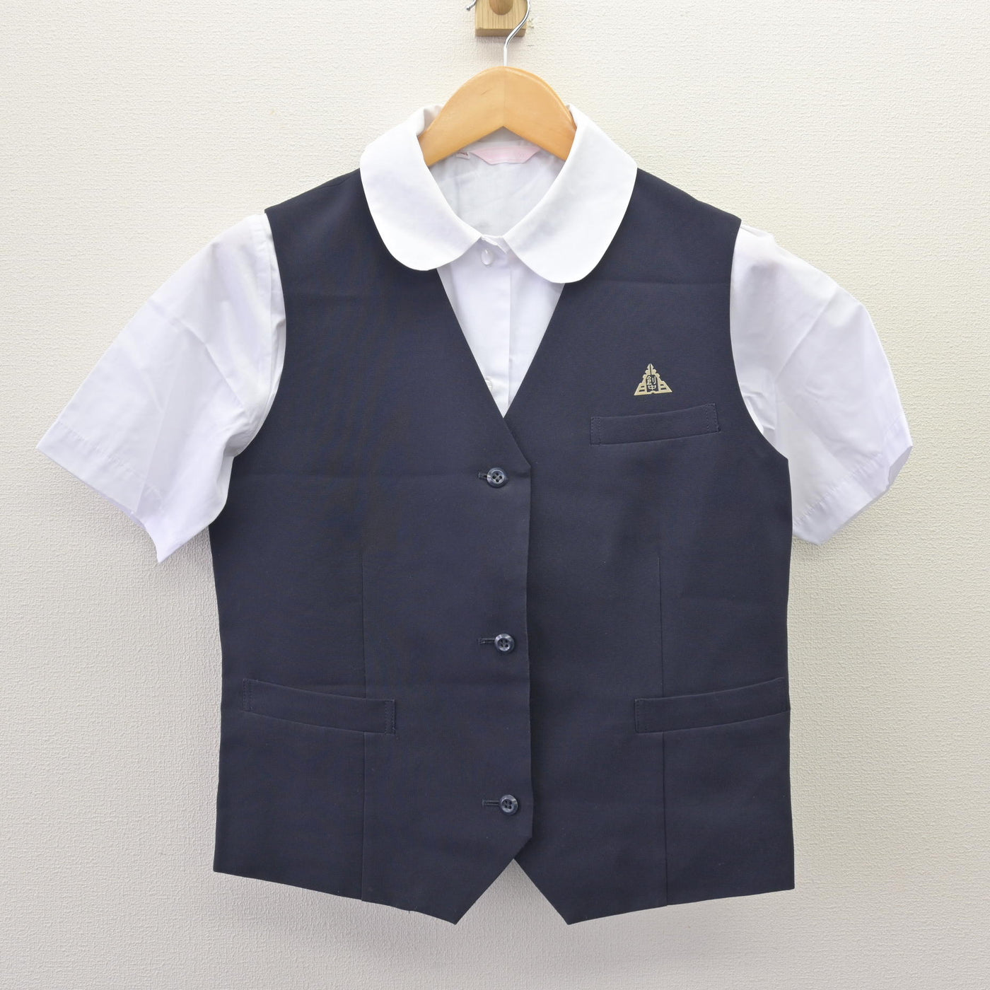 中古】三重県 創徳中学校/旧制服 女子制服 2点 (ベスト・シャツ