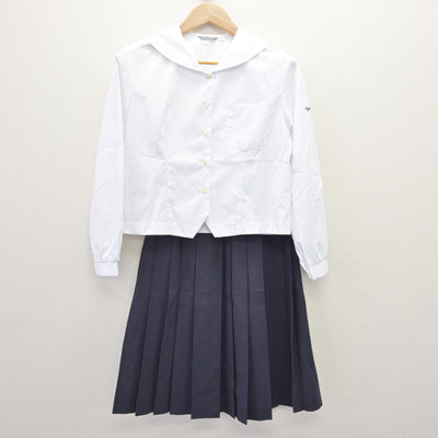【中古】静岡県 大井川中学校 女子制服 3点 (セーラー服・スカート) sf120177
