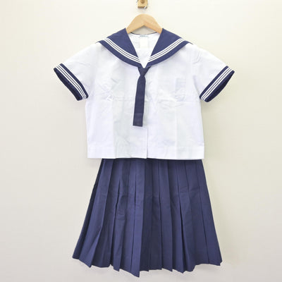 【中古】佐賀県 嬉野中学校 女子制服 4点 (セーラー服・スカート) sf120185
