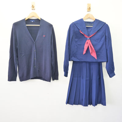 【中古】北海道 北海道滝川西高等学校 女子制服 4点 (ニット・セーラー服・スカート) sf120201