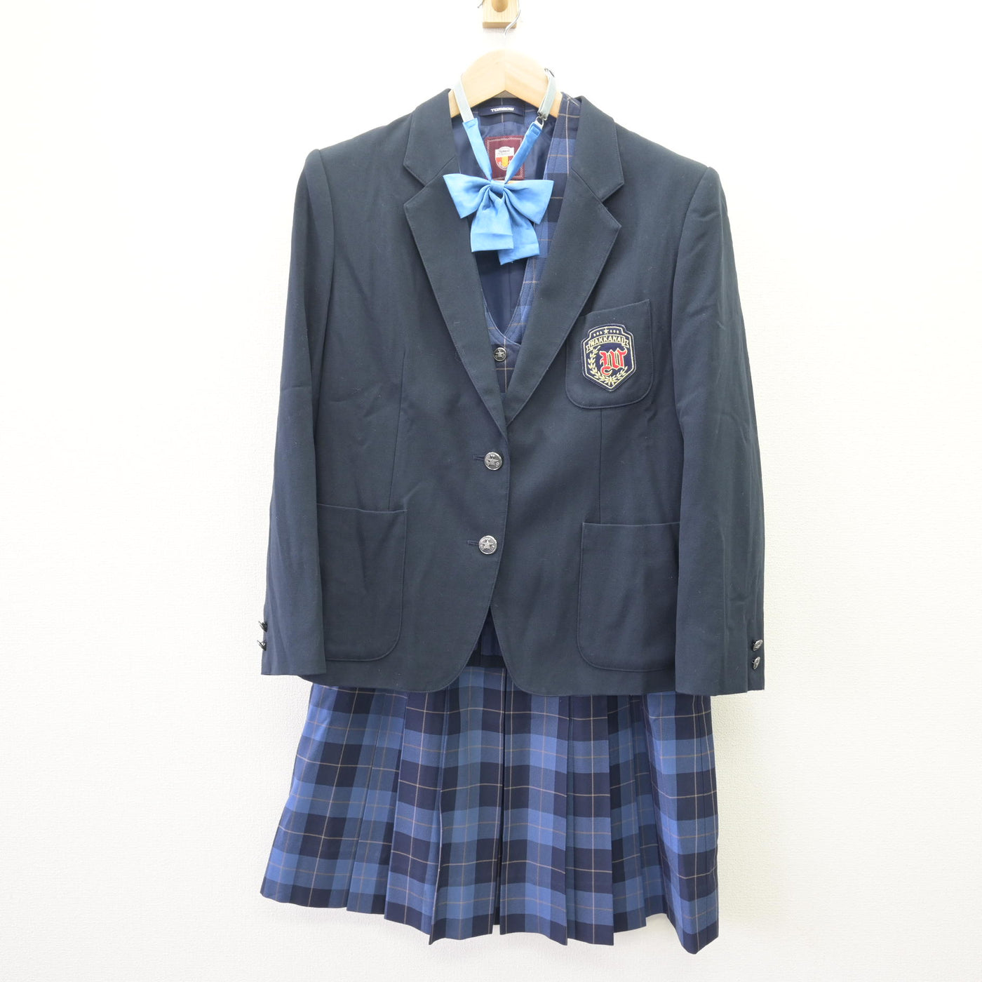 【中古】北海道 北海道稚内高等学校 女子制服 4点 (ブレザー・ベスト・スカート) sf120227