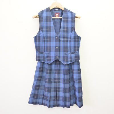 【中古】北海道 北海道稚内高等学校 女子制服 4点 (ブレザー・ベスト・スカート) sf120227