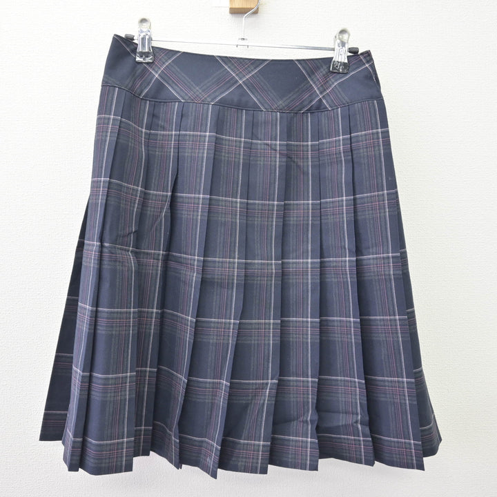 中古】埼玉県 宮代高等学校 女子制服 2点 (ニットベスト・スカート 