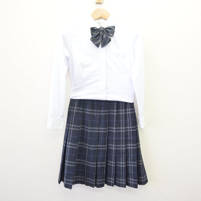 【中古】福岡県 自由ケ丘高等学校 女子制服 4点 (ブレザー・シャツ・スカート) sf120241