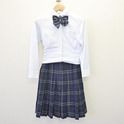 【中古】福岡県 自由ケ丘高等学校 女子制服 4点 (ブレザー・シャツ・スカート) sf120242
