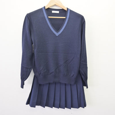 【中古】愛知県 名古屋経済大学市邨高等学校/旧制服 女子制服 5点 (ブレザー・ニット・スカート) sf120260