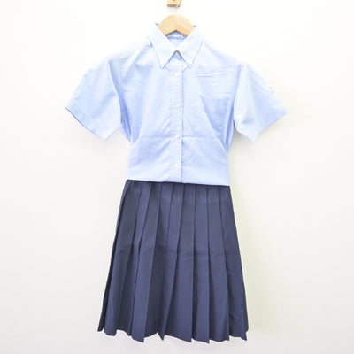 【中古】愛知県 名古屋経済大学市邨高等学校/旧制服 女子制服 3点 (ニットベスト・シャツ・スカート) sf120261