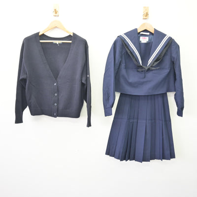 【中古】愛知県 桜花学園高等学校/旧制服 女子制服 4点 (ニット・セーラー服・スカート) sf120263