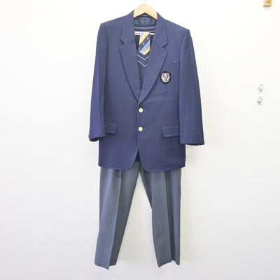 【中古】愛知県 愛知高等学校 男子制服 5点 (ブレザー・ニット・ズボン) sf120265