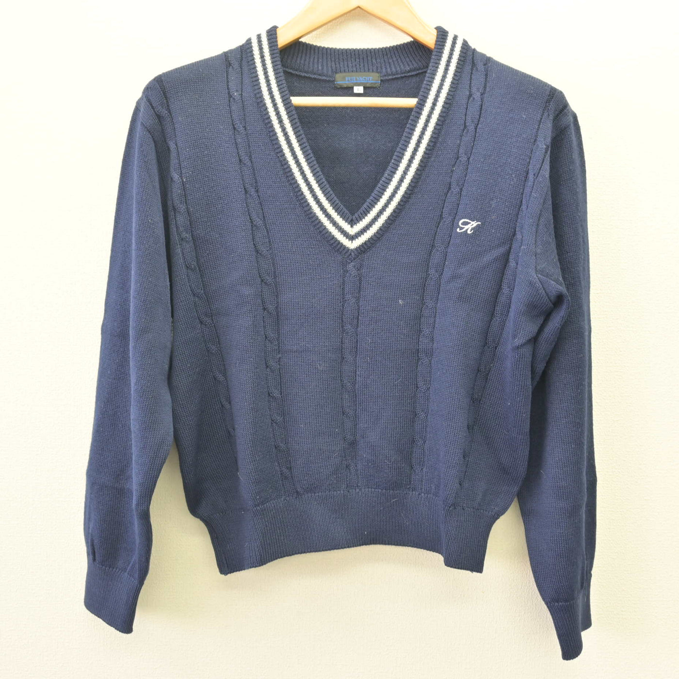 【中古】長崎県 九州文化学園高等学校 女子制服 2点 (ニット・ニットベスト) sf120278