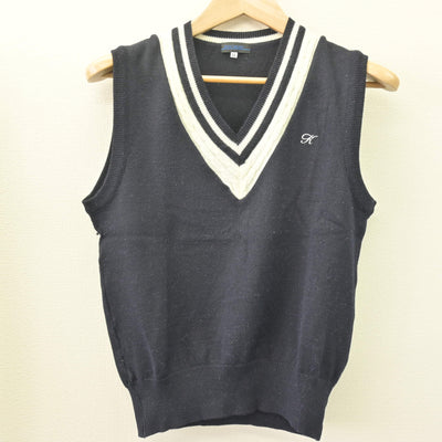 【中古】長崎県 九州文化学園高等学校 女子制服 2点 (ニット・ニットベスト) sf120278