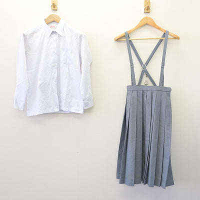 【中古】長崎県 広田中学校 女子制服 2点 (シャツ・スカート) sf120281