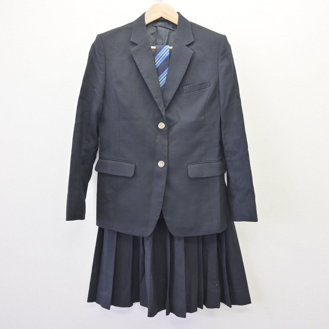 【中古】千葉県 成東高等学校 女子制服 4点 (ブレザー・ニット・スカート) sf120310