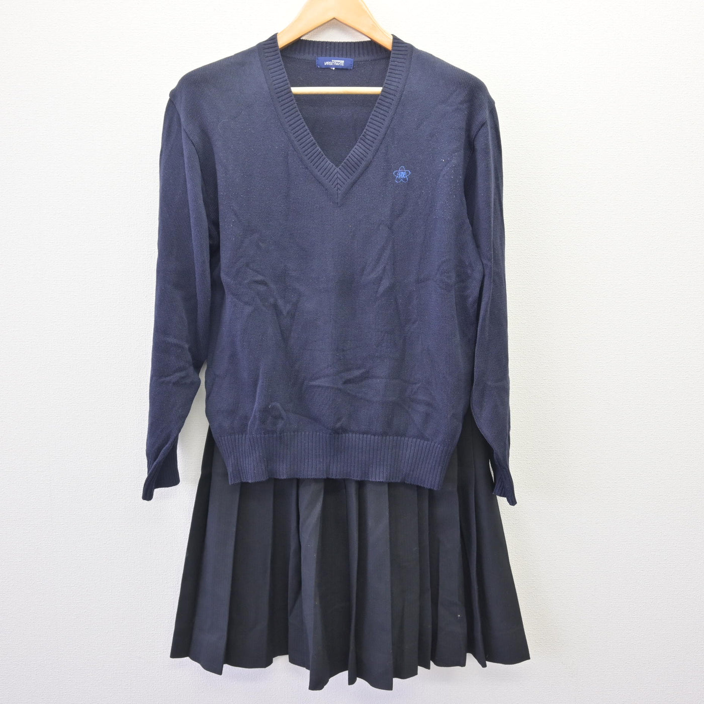 【中古】千葉県 成東高等学校 女子制服 4点 (ブレザー・ニット・スカート) sf120310
