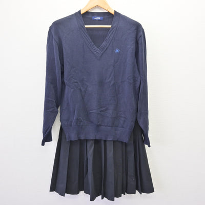 【中古】千葉県 成東高等学校 女子制服 4点 (ブレザー・ニット・スカート) sf120310