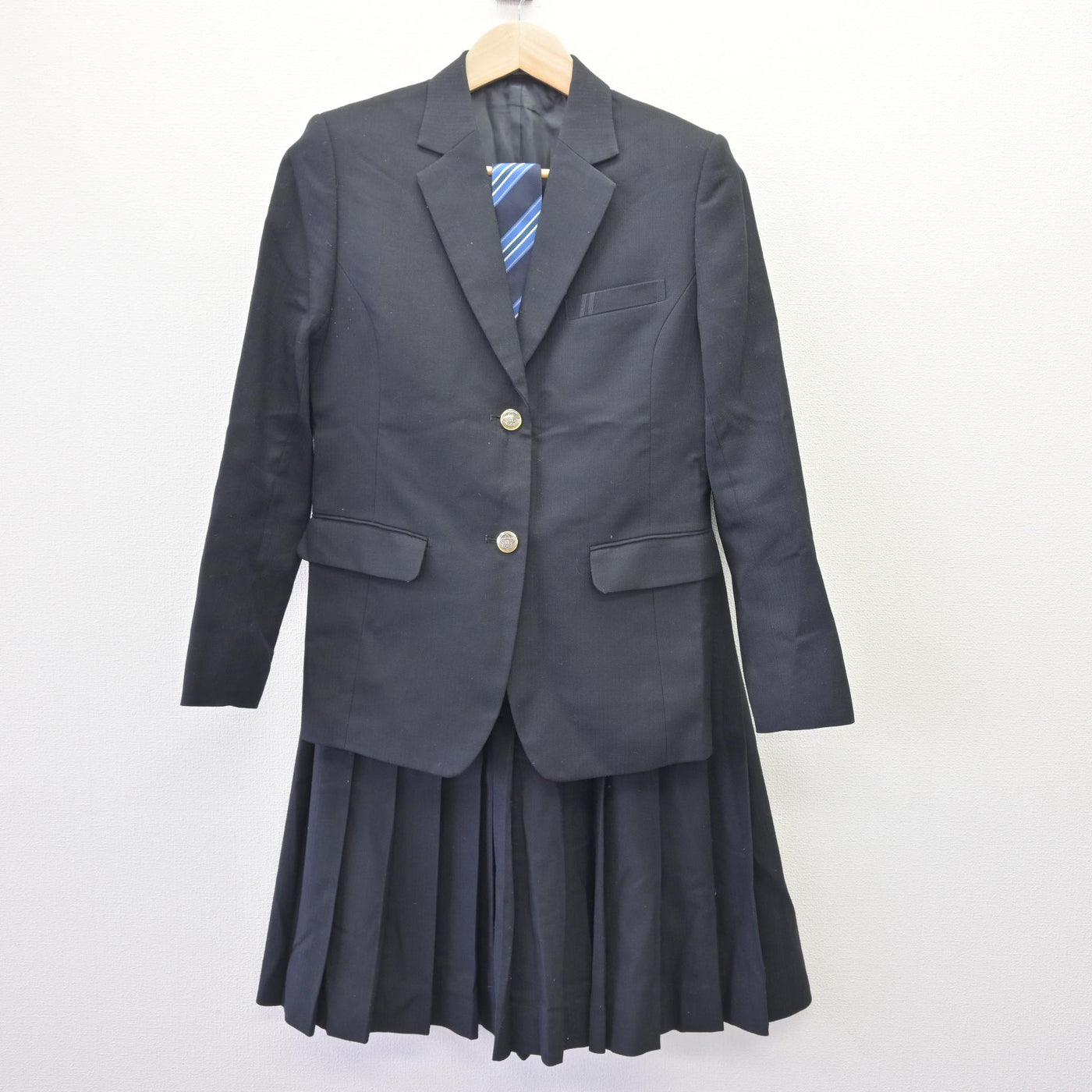 【中古】千葉県 成東高等学校 女子制服 4点 (ブレザー・ニット・スカート) sf120311