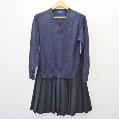 【中古】千葉県 成東高等学校 女子制服 4点 (ブレザー・ニット・スカート) sf120311