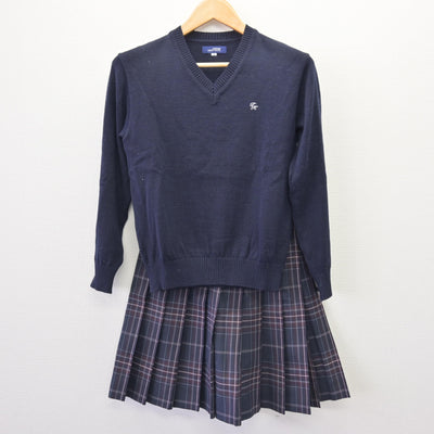 【中古】東京都 帝京八王子中学校・高等学校 女子制服 4点 (ブレザー・ニット・スカート) sf120318