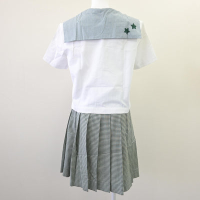 【中古】岡山県 就実高等学校 女子制服 3点 (セーラー服・スカート) sf120323