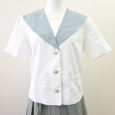 【中古】岡山県 就実高等学校 女子制服 3点 (セーラー服・スカート) sf120323