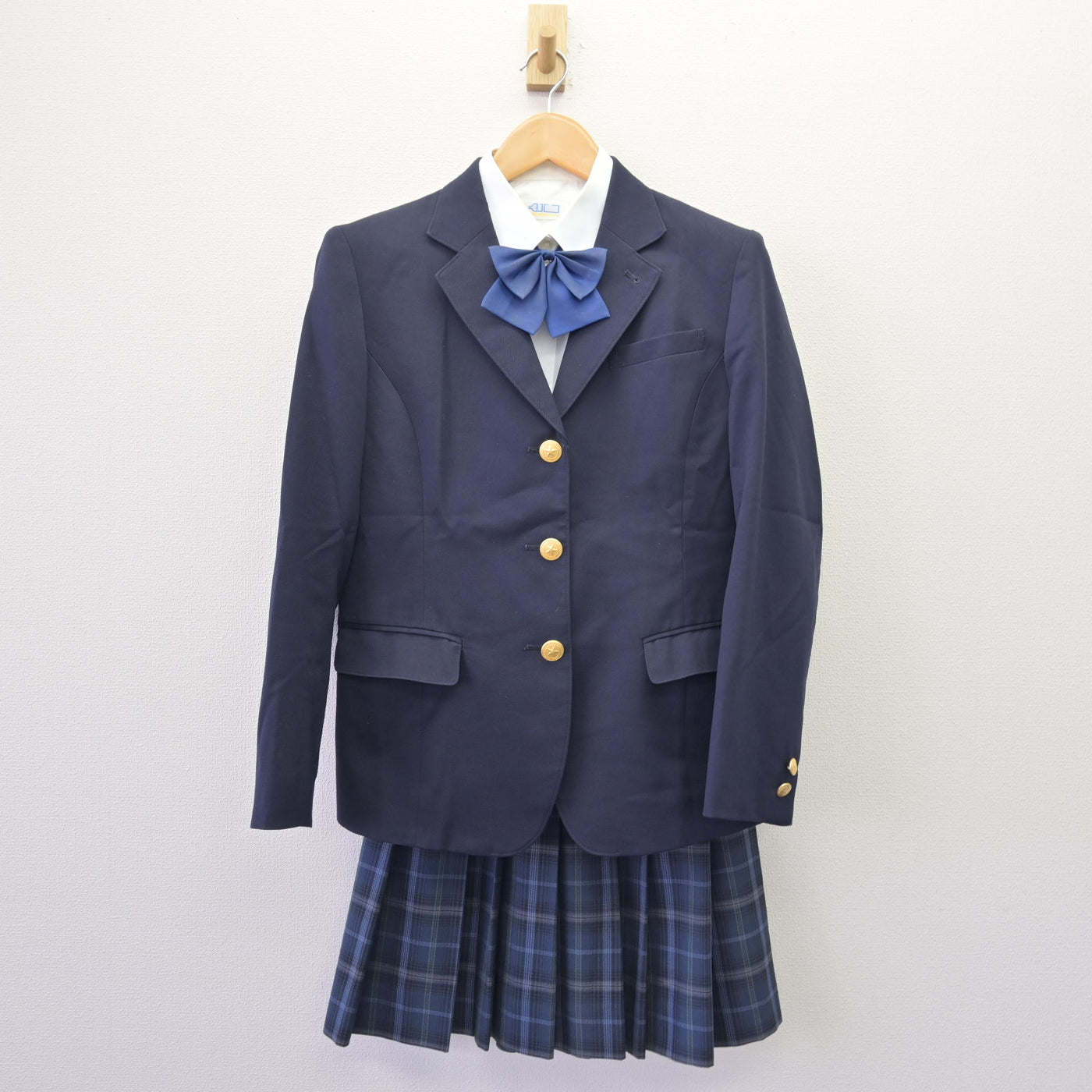 【中古】北海道 北海高等学校 女子制服 4点 (ブレザー・シャツ・スカート) sf120337