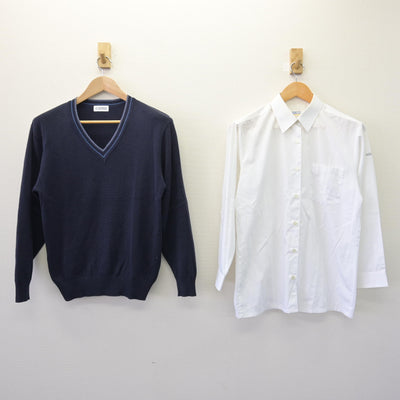 【中古】北海道 北海高等学校 女子制服 2点 (ニット・シャツ) sf120340