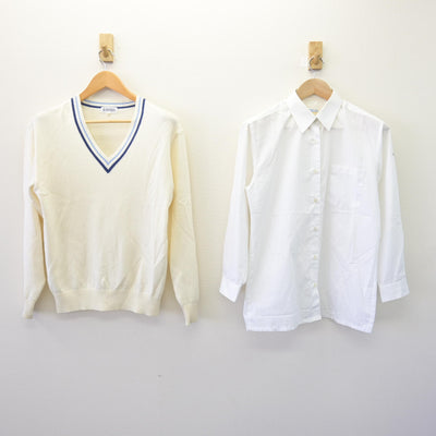 【中古】北海道 北海高等学校 女子制服 2点 (ニット・シャツ) sf120341