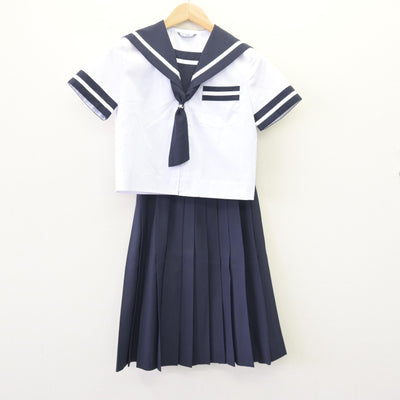 【中古】静岡県 富士根南中学校 女子制服 4点 (セーラー服・スカート) sf120385