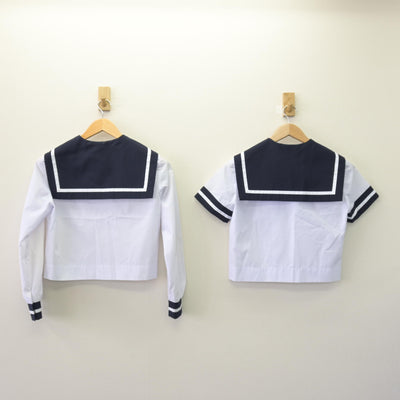 【中古】静岡県 富士根南中学校 女子制服 4点 (セーラー服・スカート) sf120385