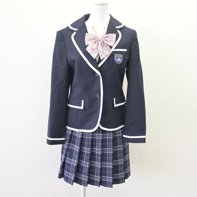 【中古】 N高等学校 女子制服 4点 (ブレザー・ニット・スカート) sf120390