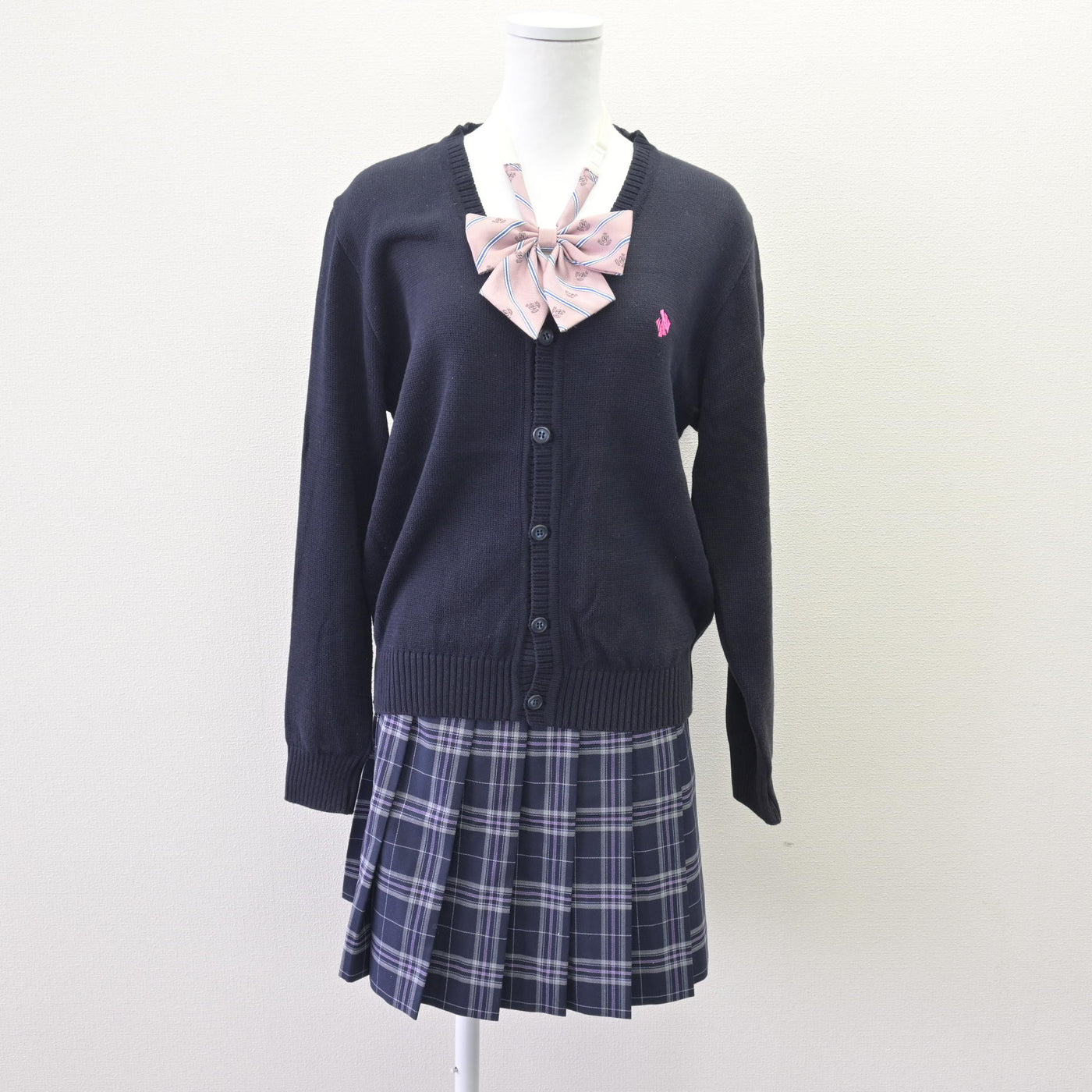 【中古】 N高等学校 女子制服 4点 (ブレザー・ニット・スカート) sf120390