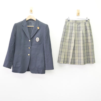 【中古】茨城県 土浦日本大学高等学校 女子制服 2点 (ブレザー・スカート) sf120402