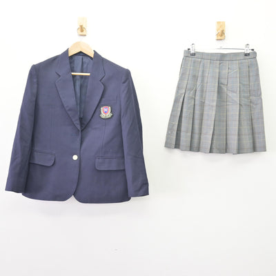 【中古】茨城県 牛久栄進高等学校 女子制服 2点 (ブレザー・スカート) sf120405