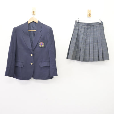 【中古】茨城県 牛久栄進高等学校 女子制服 2点 (ブレザー・スカート) sf120406