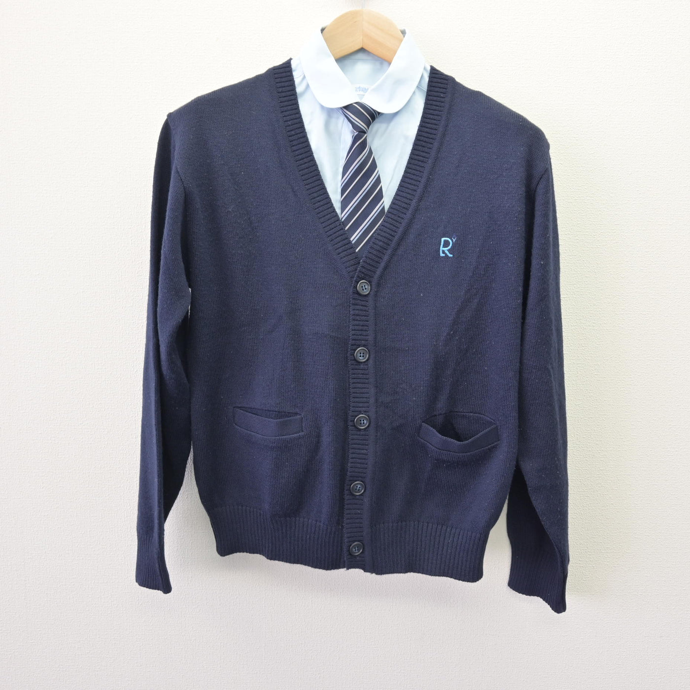【中古】京都府 京都両洋高等学校 女子制服 3点 (ニット・シャツ) sf120437