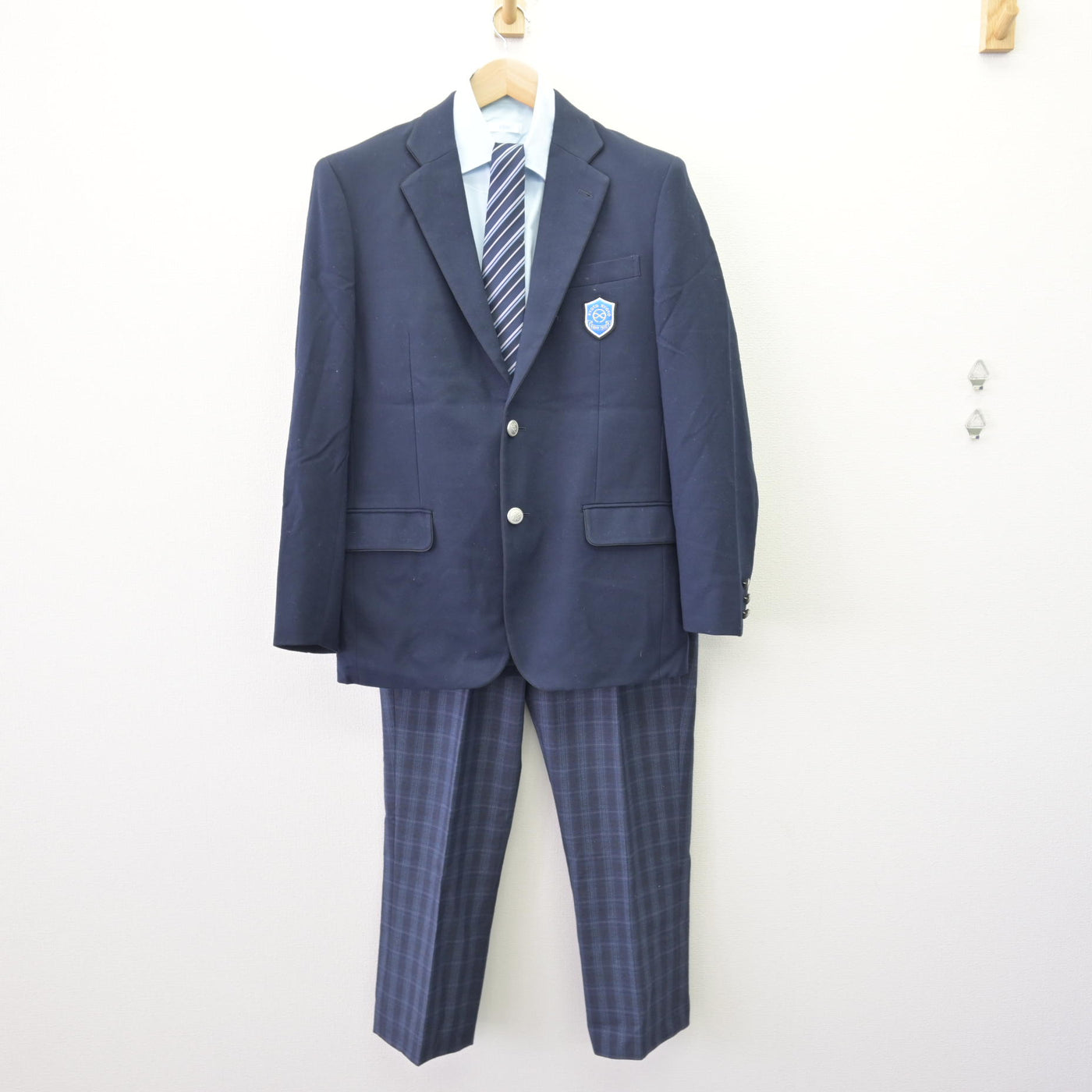 【中古】京都府 京都両洋高等学校 男子制服 5点 (ブレザー・シャツ・ズボン) sf120440