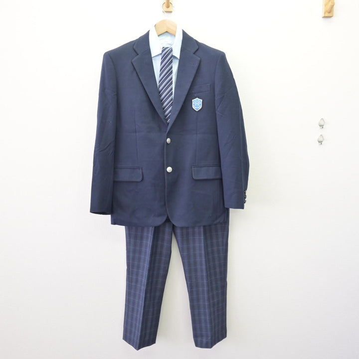 中古】京都府 京都両洋高等学校 男子制服 5点 (ブレザー・シャツ 