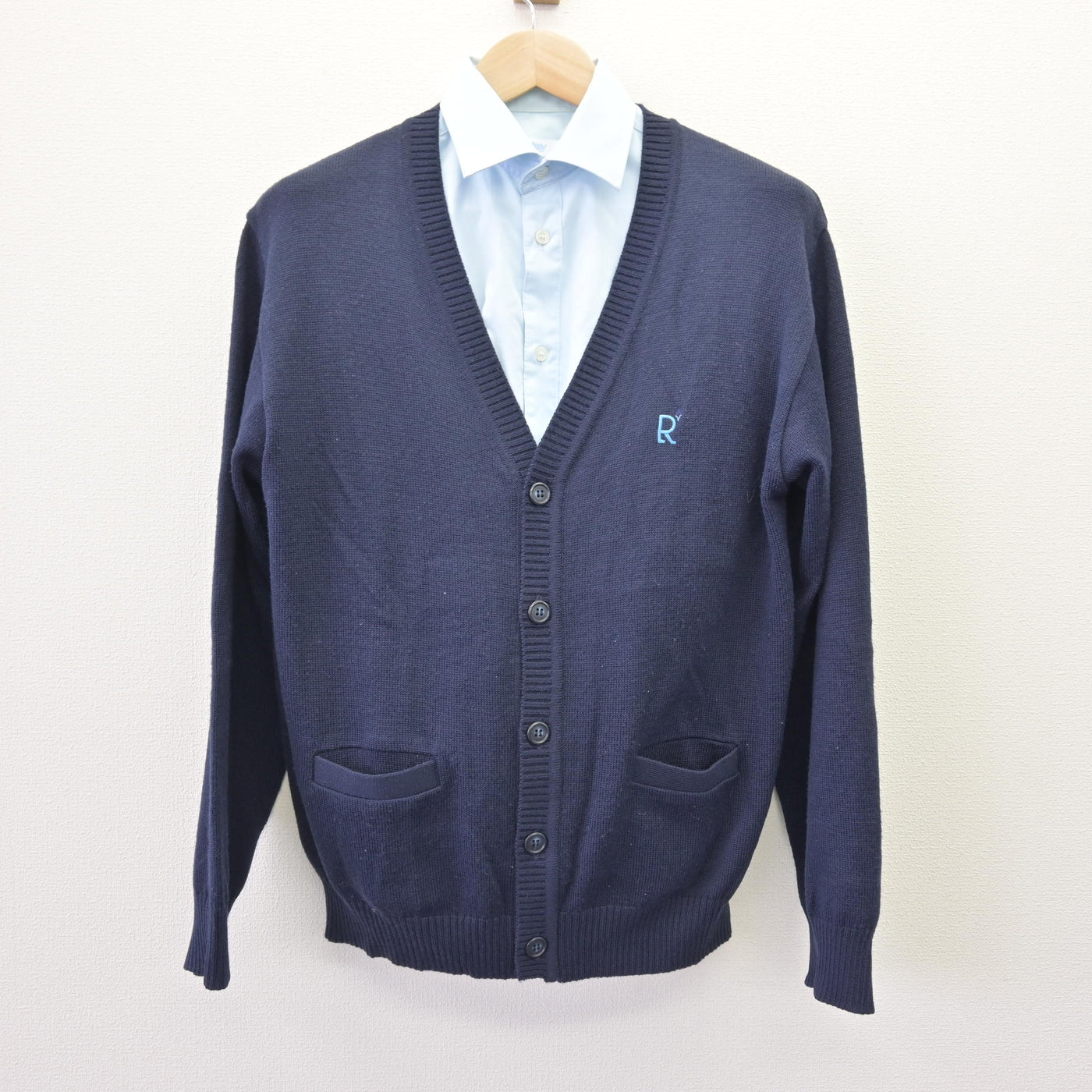 【中古】京都府 京都両洋高等学校 男子制服 2点 (ニット・シャツ) sf120441